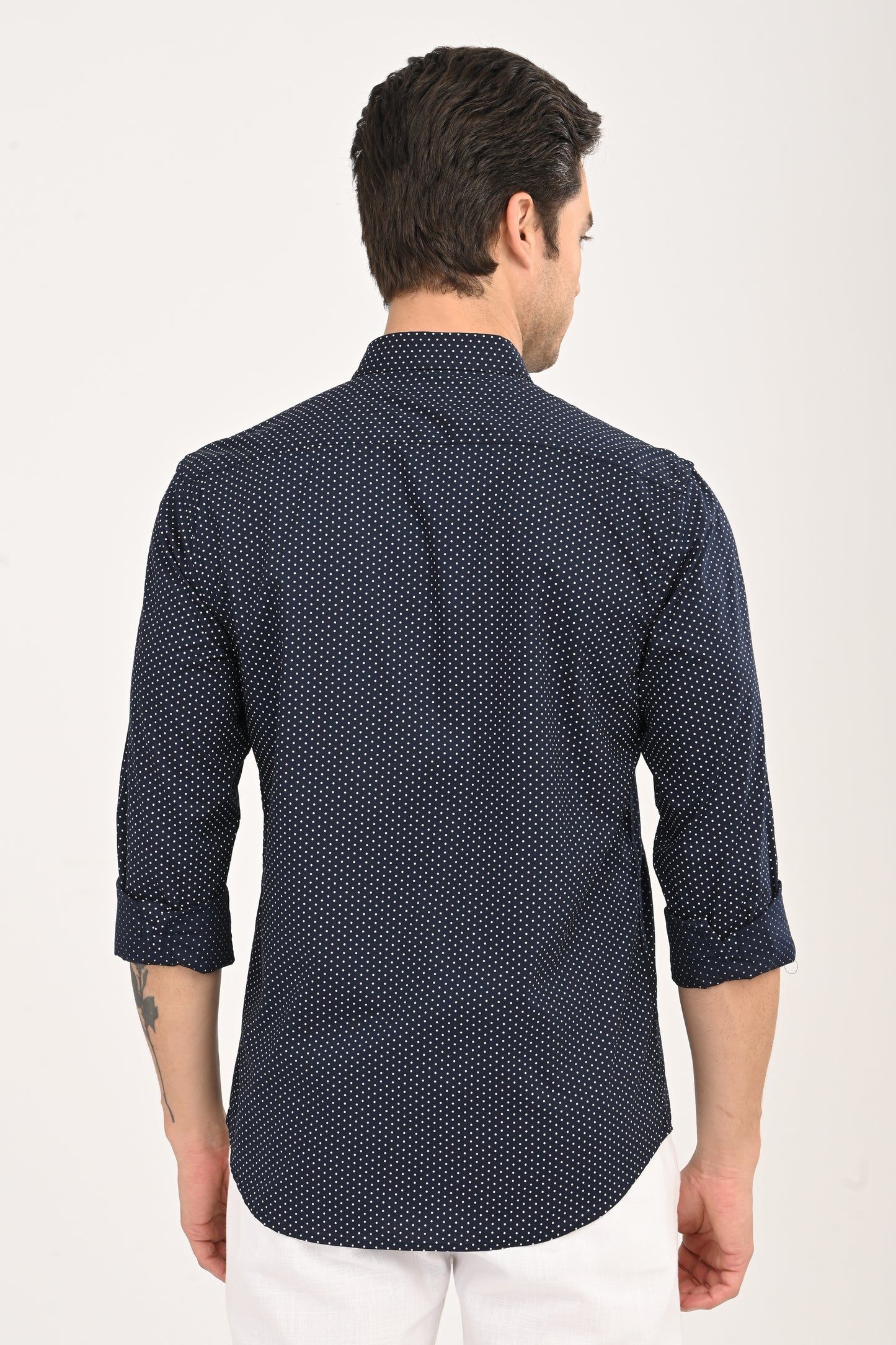 The Navy Micro-Dot Shirt